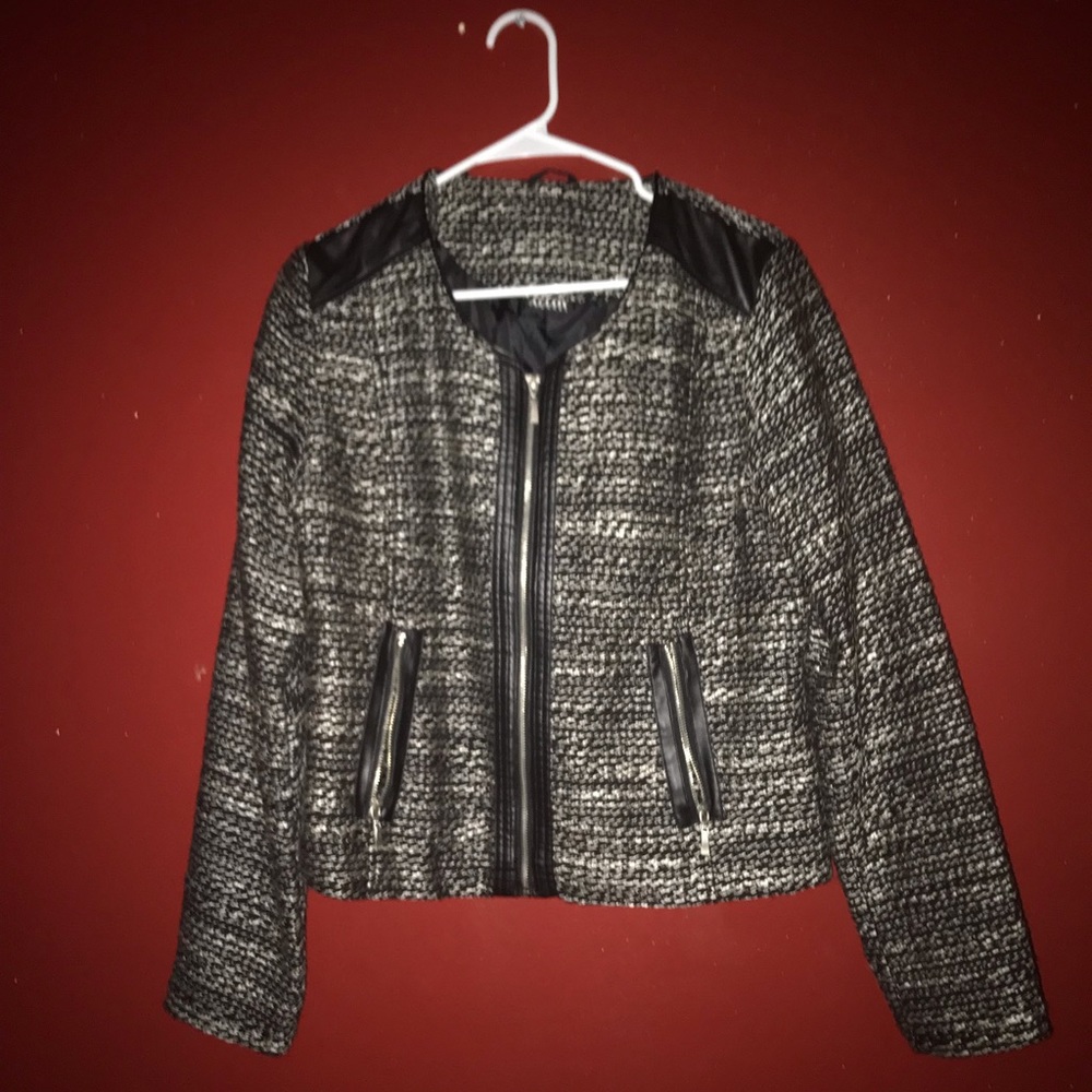 Black & White Boucle Jacket